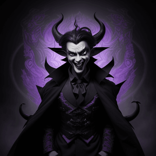AI generated: Enter the shadowy realm of darkness and mischief as you envision a captivating scene featuring the m...