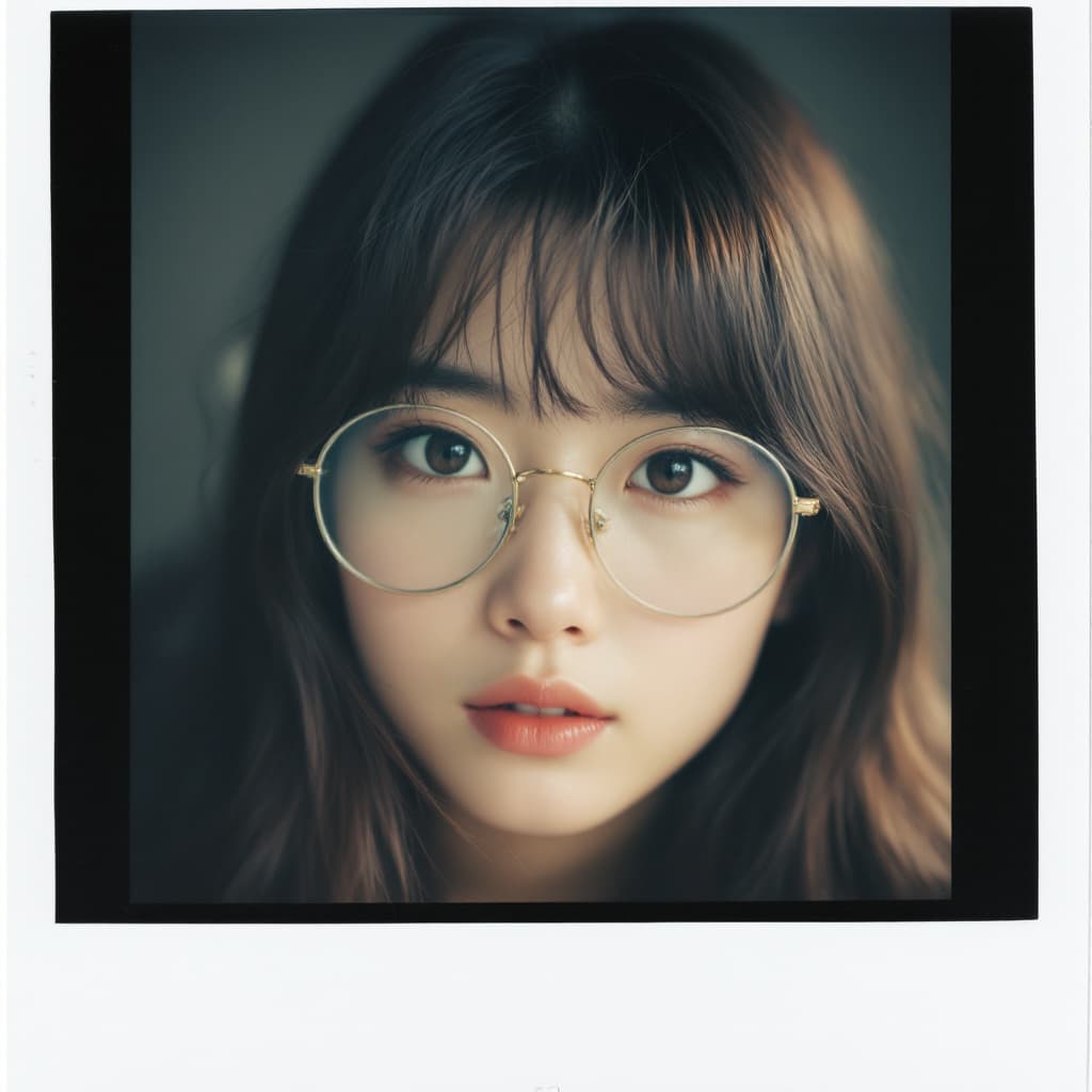 AI generated: Japanese girl, 18-21 years old, brown hair, high-quality photo portrait, shot on a Polaroid camera, ...