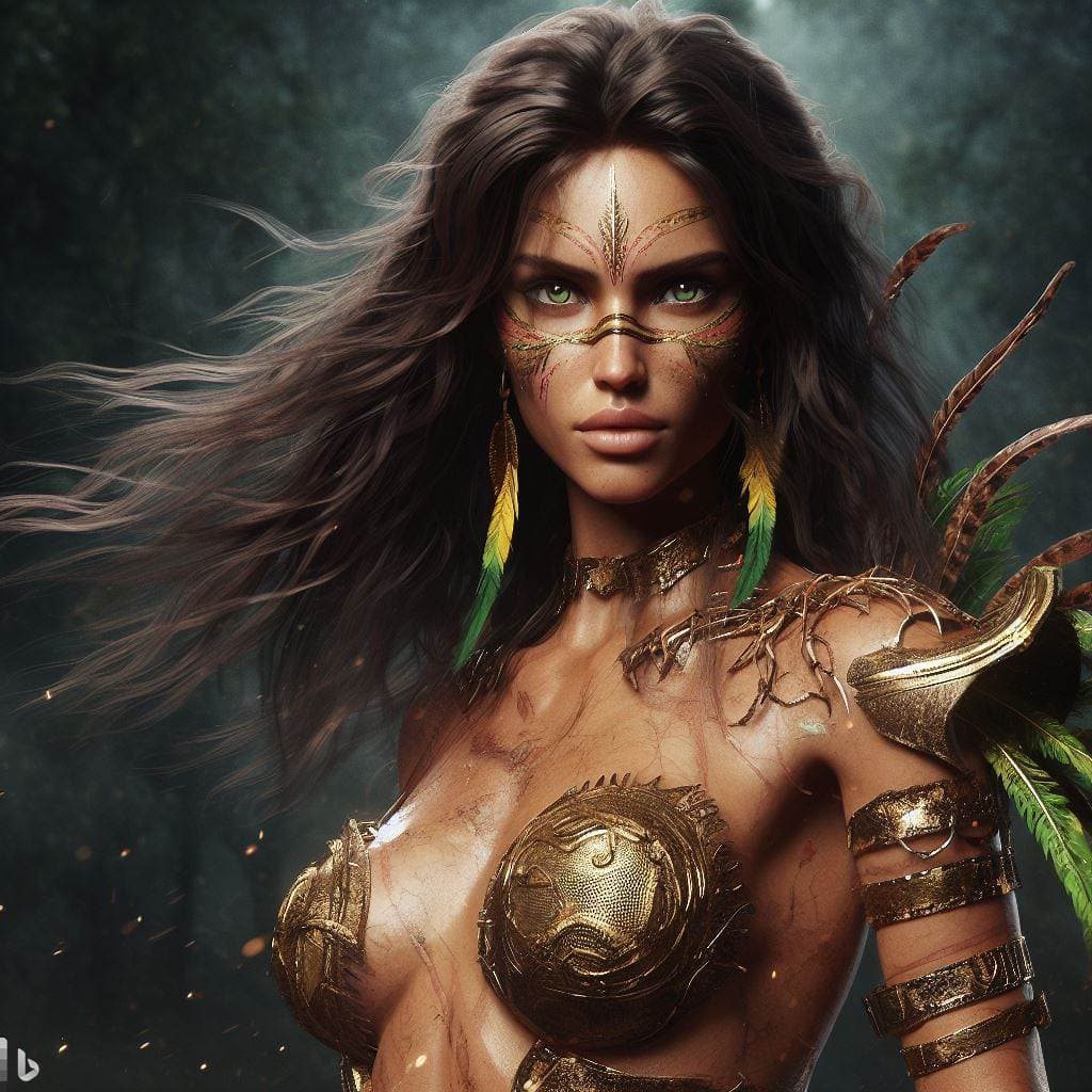 AI generated: digital art, best quality, hyper realistic, ultra hyper detailed, full-length framing, stunning wild...