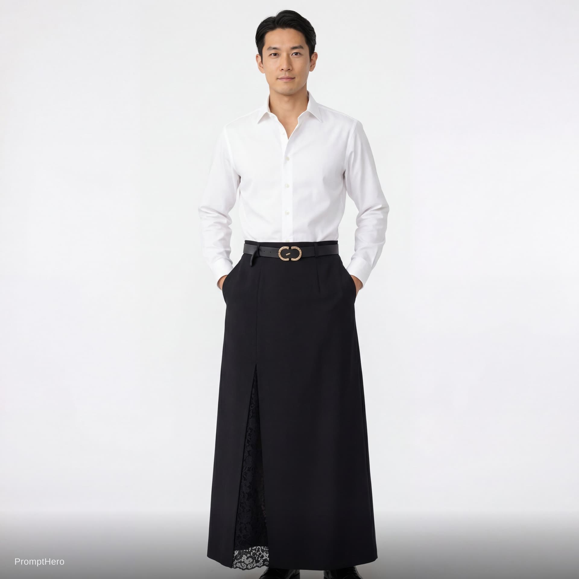 AI generated: change the model into an asian man