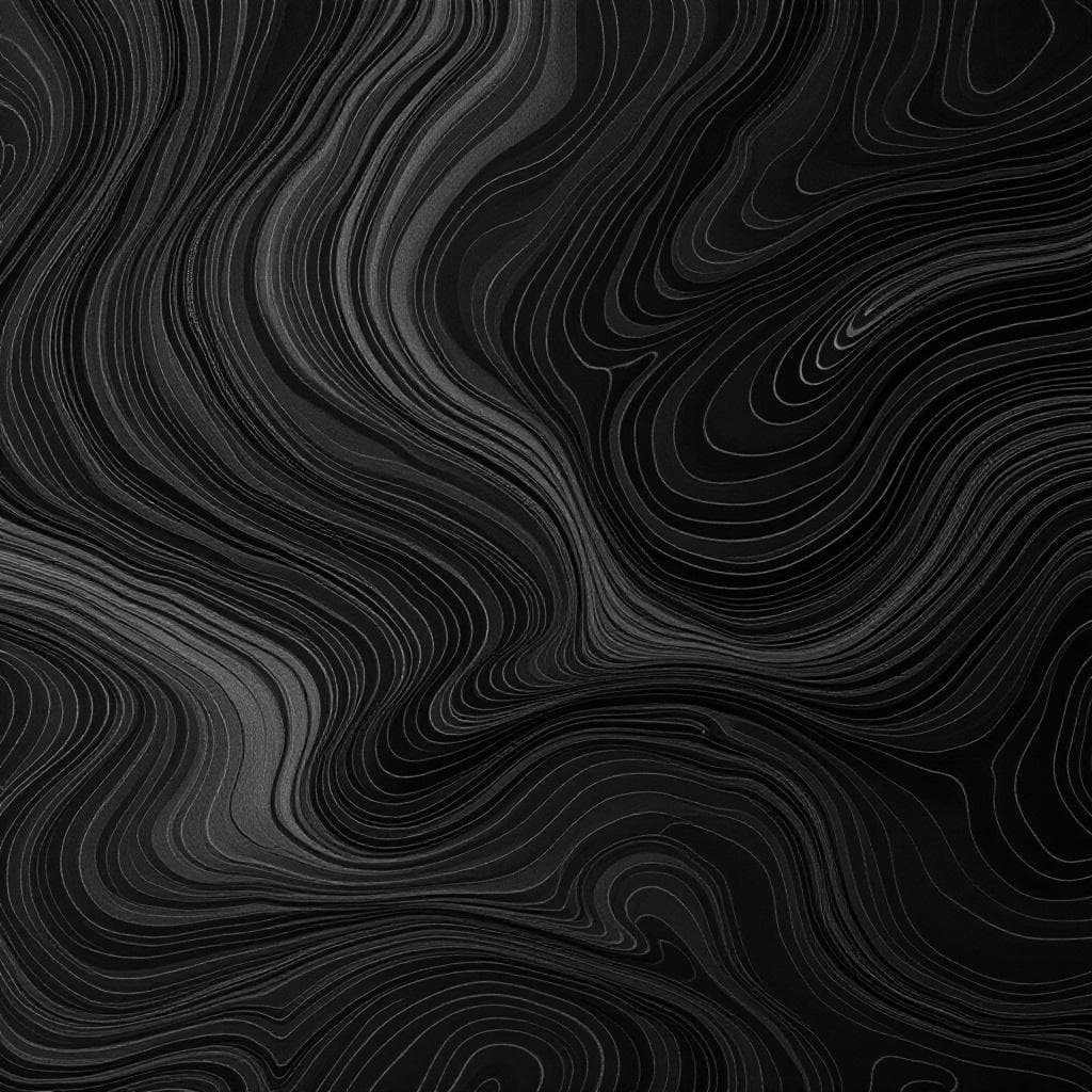 AI generated: Grayscale texture with a predominance of 90% black; suggestive rhythmic curvilinear textures to conv...