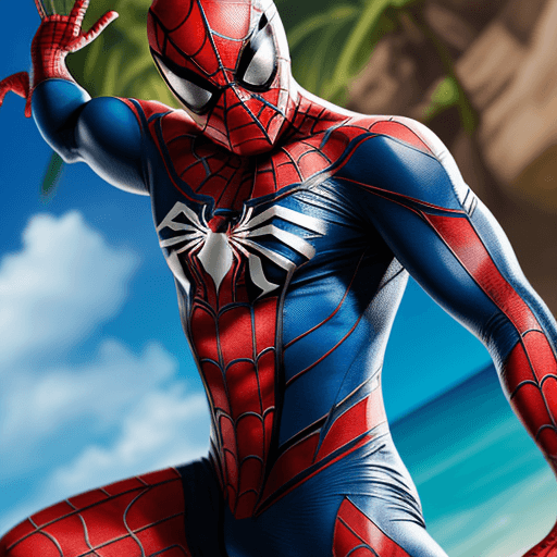 AI generated: hawaiian spiderman,  