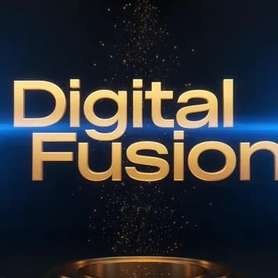 AI generated video: Create a cinematic luxury promotional video for a digital agency brand named “Digital Fusion” where ...