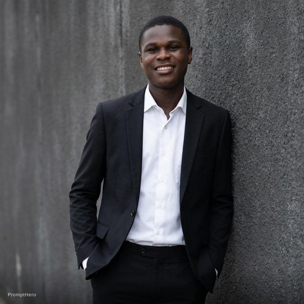 AI generated: Make this face A photorealistic portrait of the person from the uploaded image. A handsome man weari...