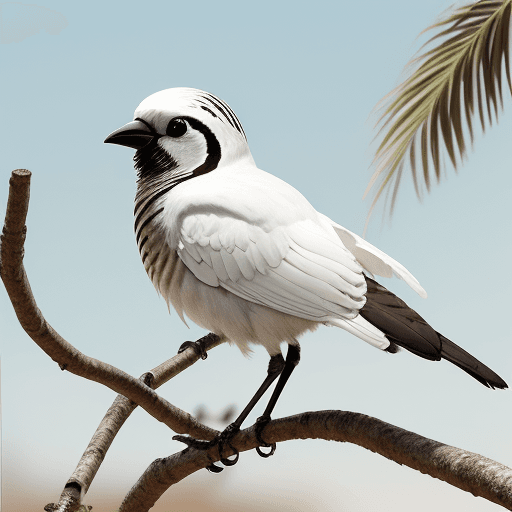 AI generated: Un pájaro blanco con plumas doradas