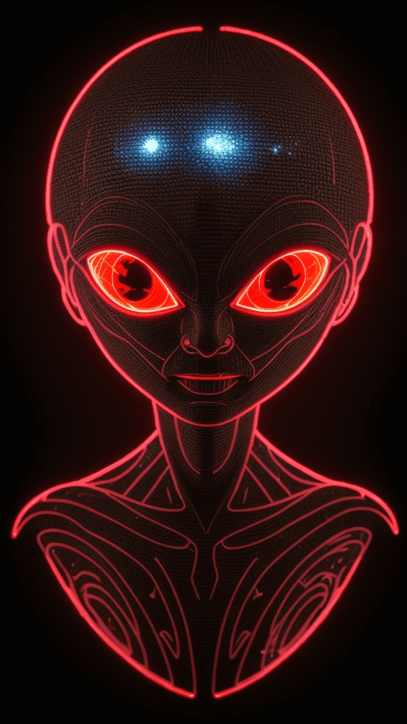 AI generated: 4d 8k 16k laser art rfktrstyle 8k 16k alien being masterpiece,horror