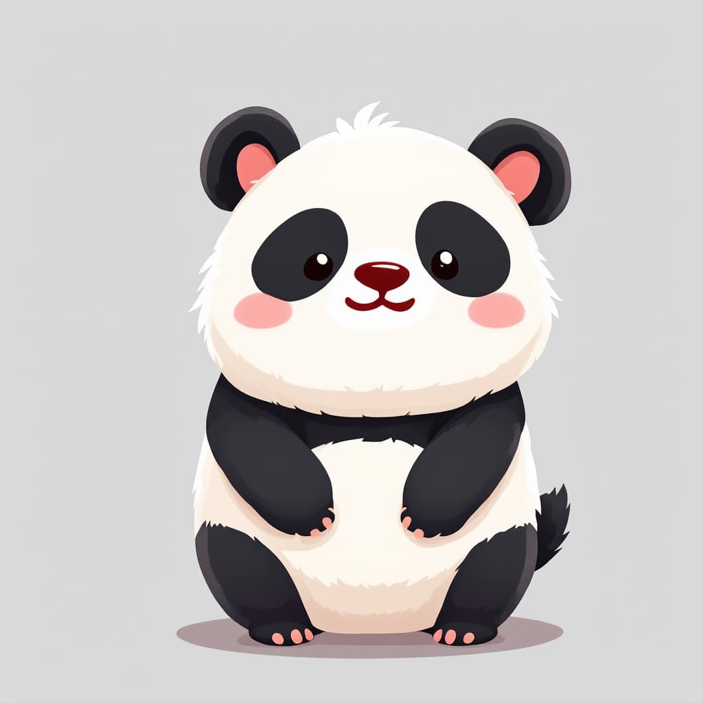 AI generated: Create a playful cartoon character that combines features of a dog and a panda. The character should...