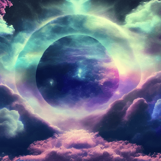 AI generated: Astral wallpaper composition with nature