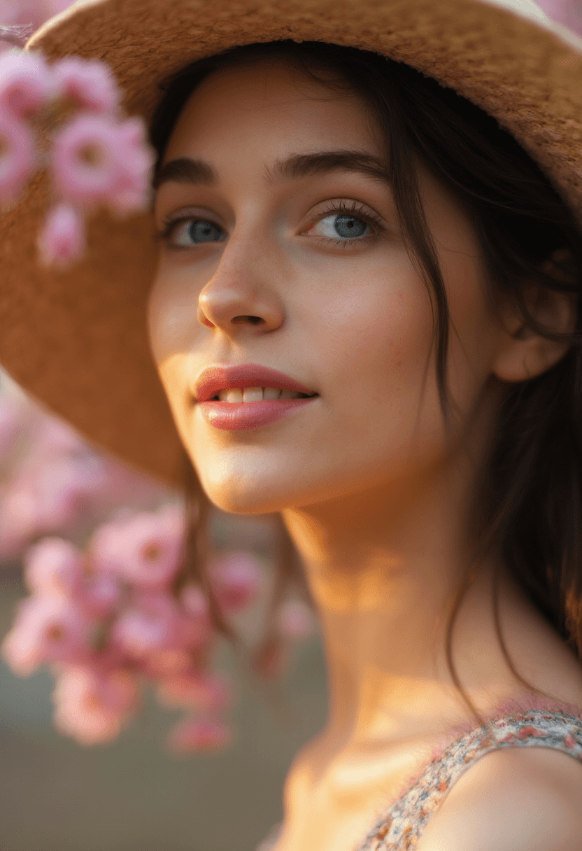 AI generated: A close-up portrait of a fit 25yo woman with fair skin, light brown hair, and striking blue-green ey...