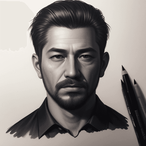 AI generated: hiperrealistic portrait, ink, abraham lincol, portrait isolated on black background