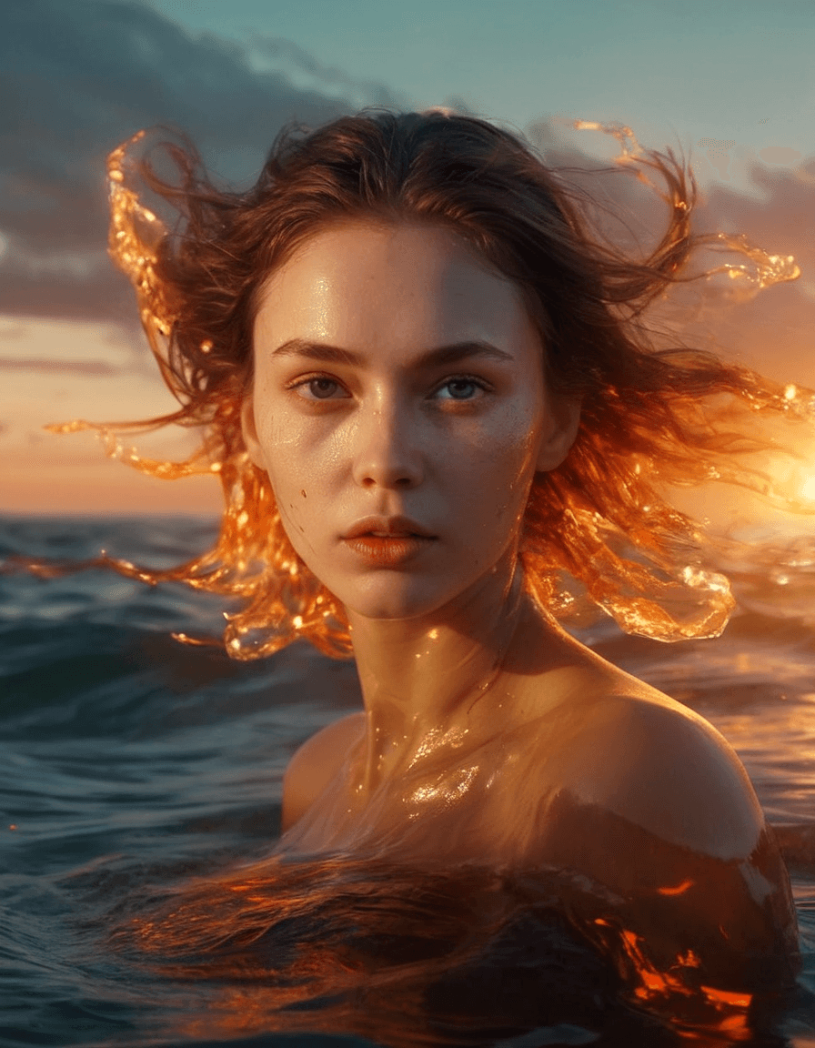 AI generated: best quality, 4k, highres, masterpiece, ultra-detailed, realistic, a beautiful young woman in the wa...