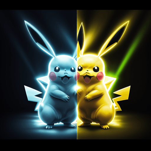 AI generated: pokemon wallpaper, Pikachu, hd background, in the style of chiaroscuro technique, suehiro maruo, ene...