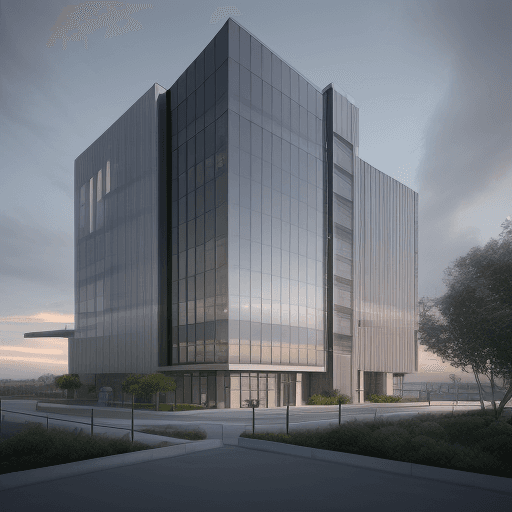 AI generated: Create an imaginative and realistic digital rendering of a modern building design that seamlessly in...