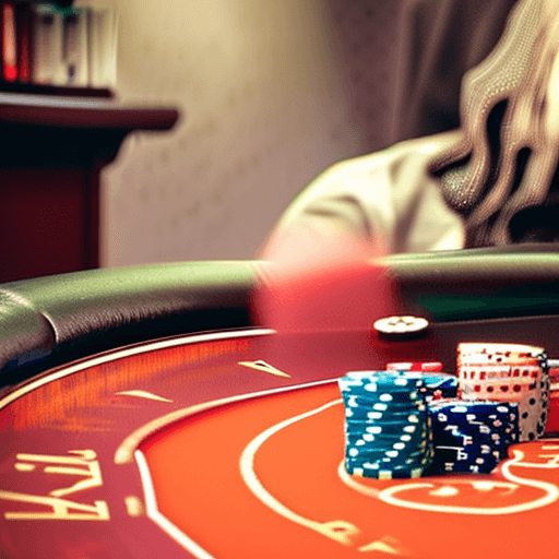 AI generated: (((8k, very high resolution, masterpiece))), (death:1.2) playing poker, (scythe of death in backgrou...
