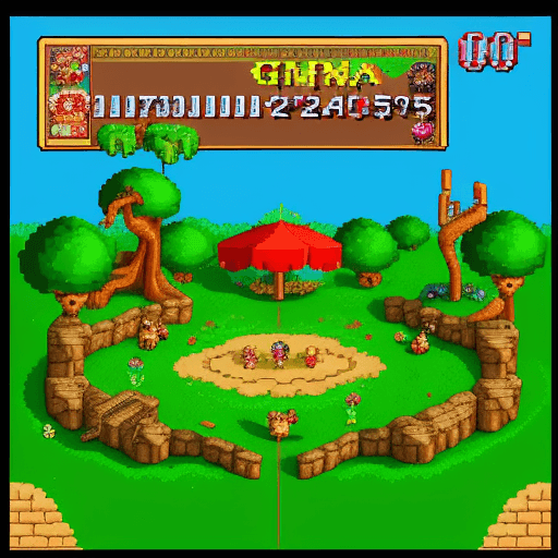 AI generated: amiga 500 playing the game giana sisters