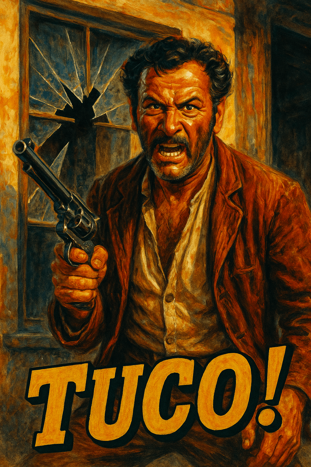 AI generated: Une illustration hyper détaillée dans le style des affiches de films des années 60, avec des couleur...