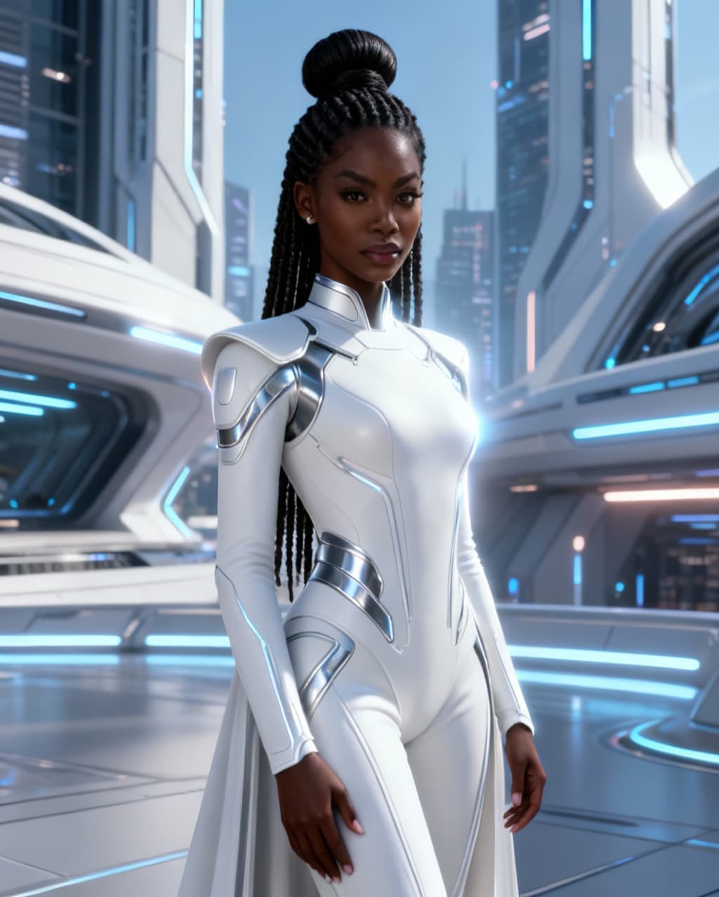 AI generated: Combine characters into an elegant photo, into a cinematic portrait, of a beautifully elegant woman ...
