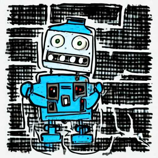 AI generated: Little robot cartoon