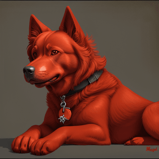 AI generated: red dog