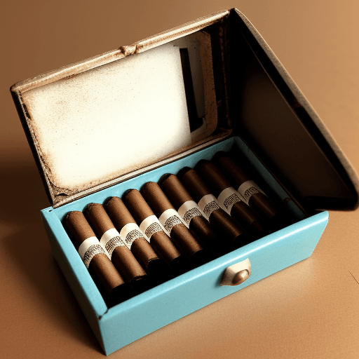 AI generated: cigarette box full of cigarette ash