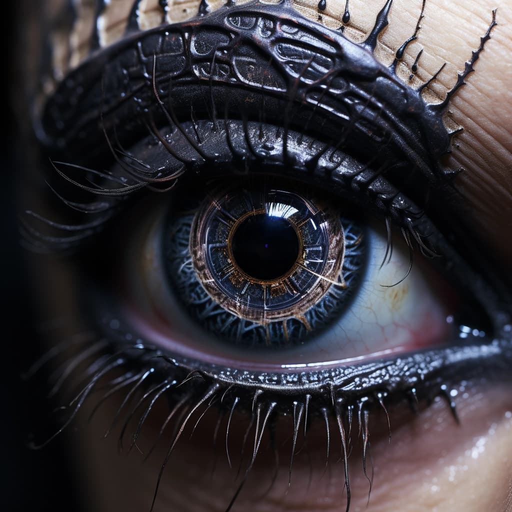 AI generated: a eye level shot in the style of H.R. Giger of New York --no trees, no animals, no people, no vehicl...