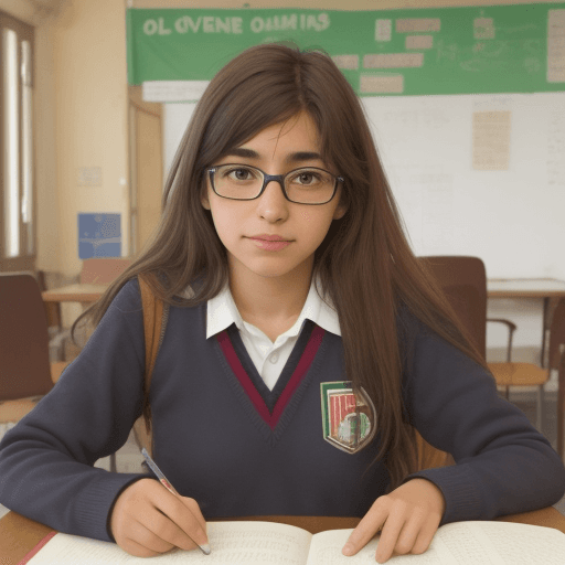 AI generated: saco oliveros con estudiantes