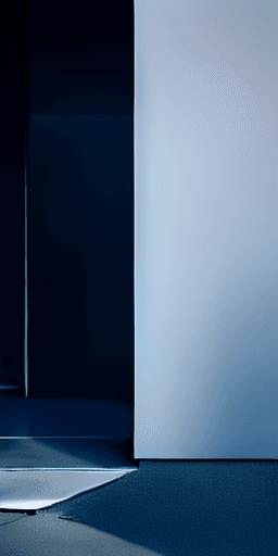 AI generated: minimalist store exterior, at dusk, the architecture should feature clean lines with a sophisticated...