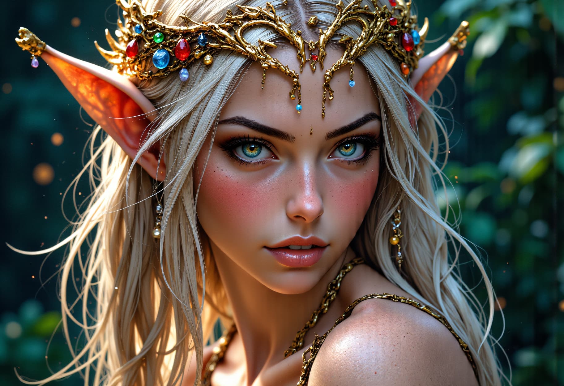 AI generated: documentary photography, Fairy dancing on a moobeam upper body photo of a 24 year old asian female g...