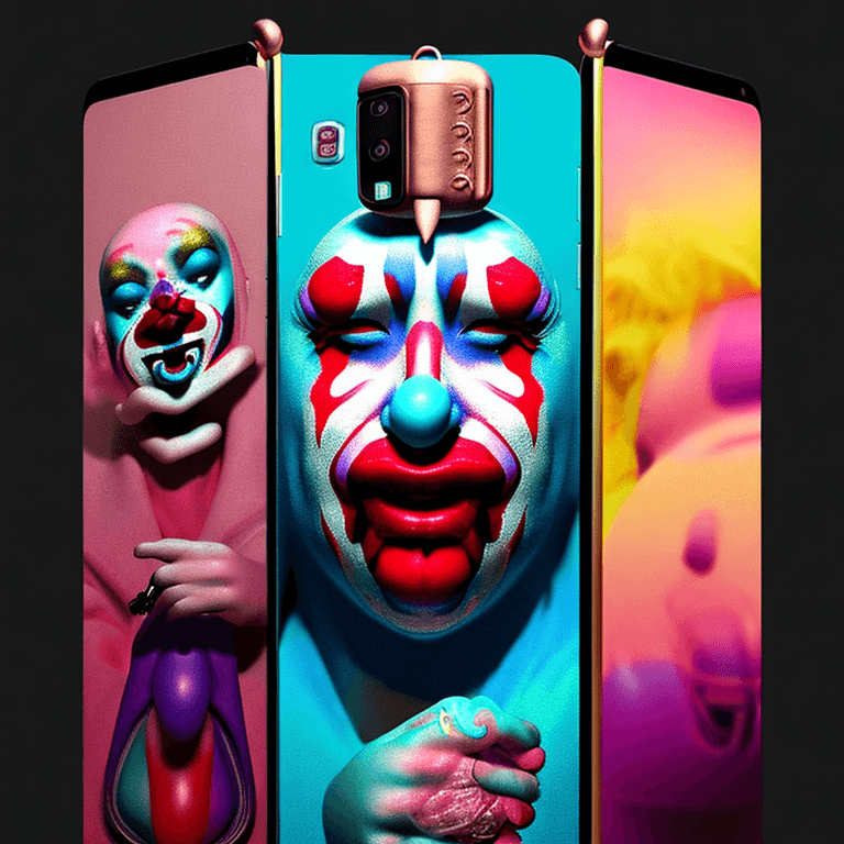 AI generated: beeple, god damn, screw the world, eternity dreidel, albino python