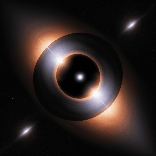 AI generated: black hole pulling in star