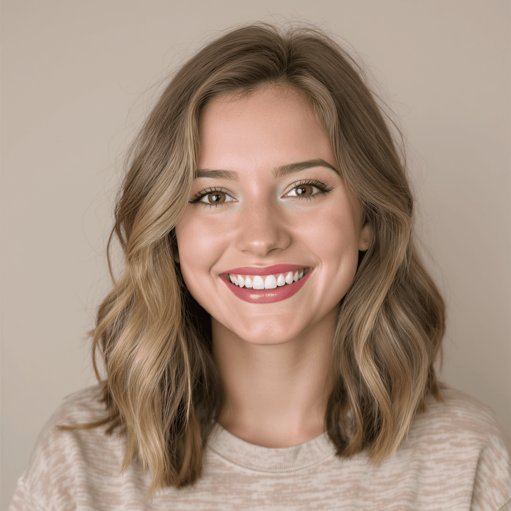 AI generated: A naturally beautiful young college woman 19, facial portrait image, exudes charm and elegance
Her ...