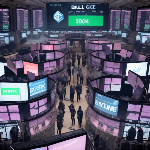 AI generated: Create a dynamic and engaging animation that vividly illustrates the Bull Stock Exchange, a bustling...