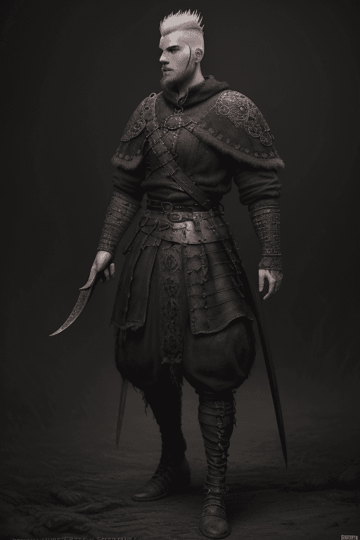 AI generated: detailed (((full body))) concept art illustration, dark soft focus, plague style oil painting on can...