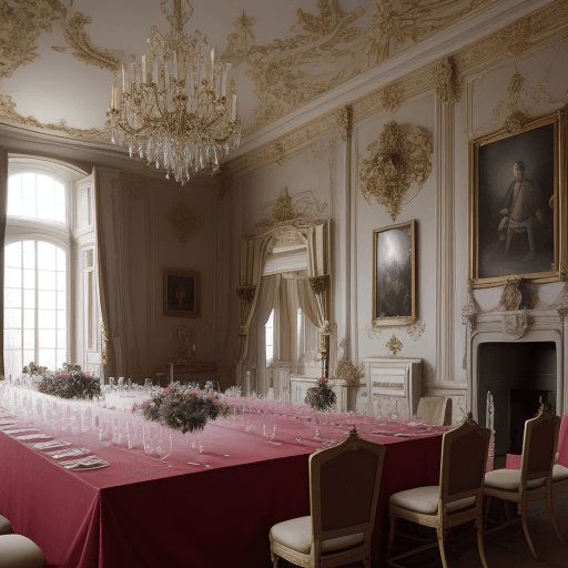 AI generated: High resolution photography. presentation du domaine de saint cloud. france royale