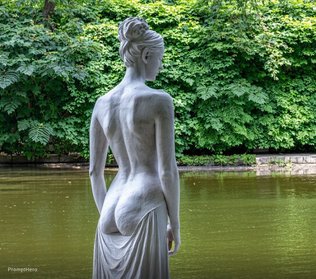 AI generated: Whole naked body
