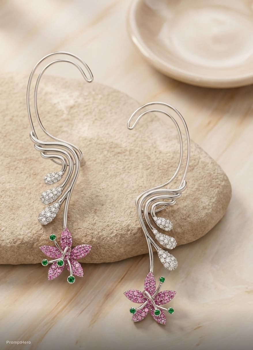AI generated: Use the uploaded jewelry image as the exact product. Do not change the design, engraving, size, colo...