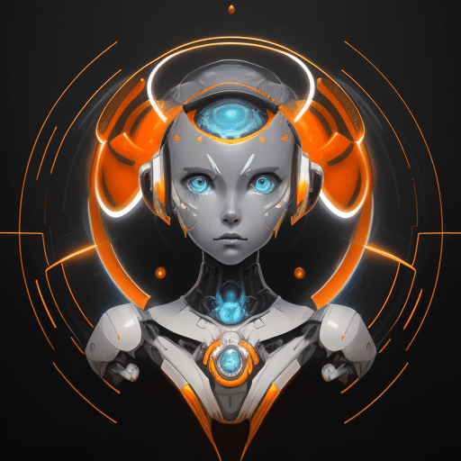 AI generated: scifi fantasy illustration beautiful robot, in the style of pokemon hyper-detailed portraits, dark w...