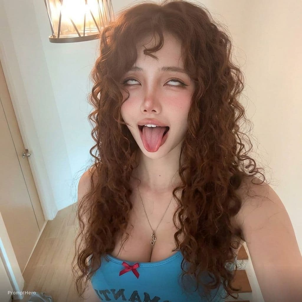 AI generated: Ahegao face
