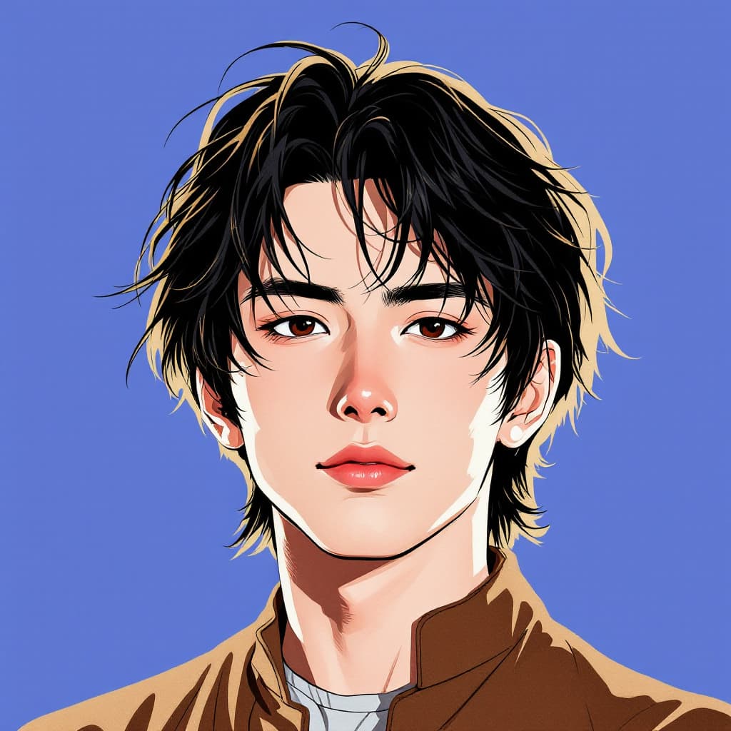 AI generated: A 1989 young asian man. Full portrait. Anime art by Yutaka Minowa, Yoshiaki Kawajiri. 1989 --v 6.0 