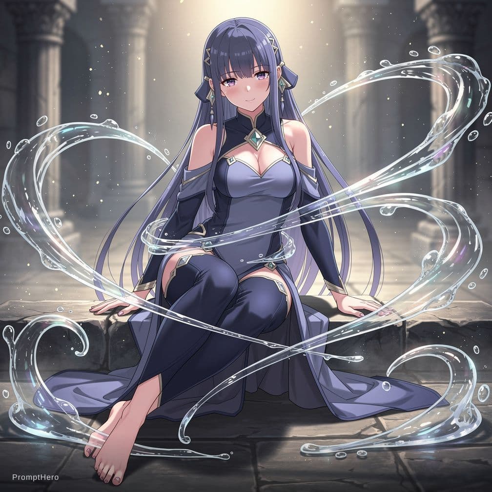 AI generated: Masterpiece, ultra-detailed, high-resolution anime style. An alluring adult woman inspired by Hinata...