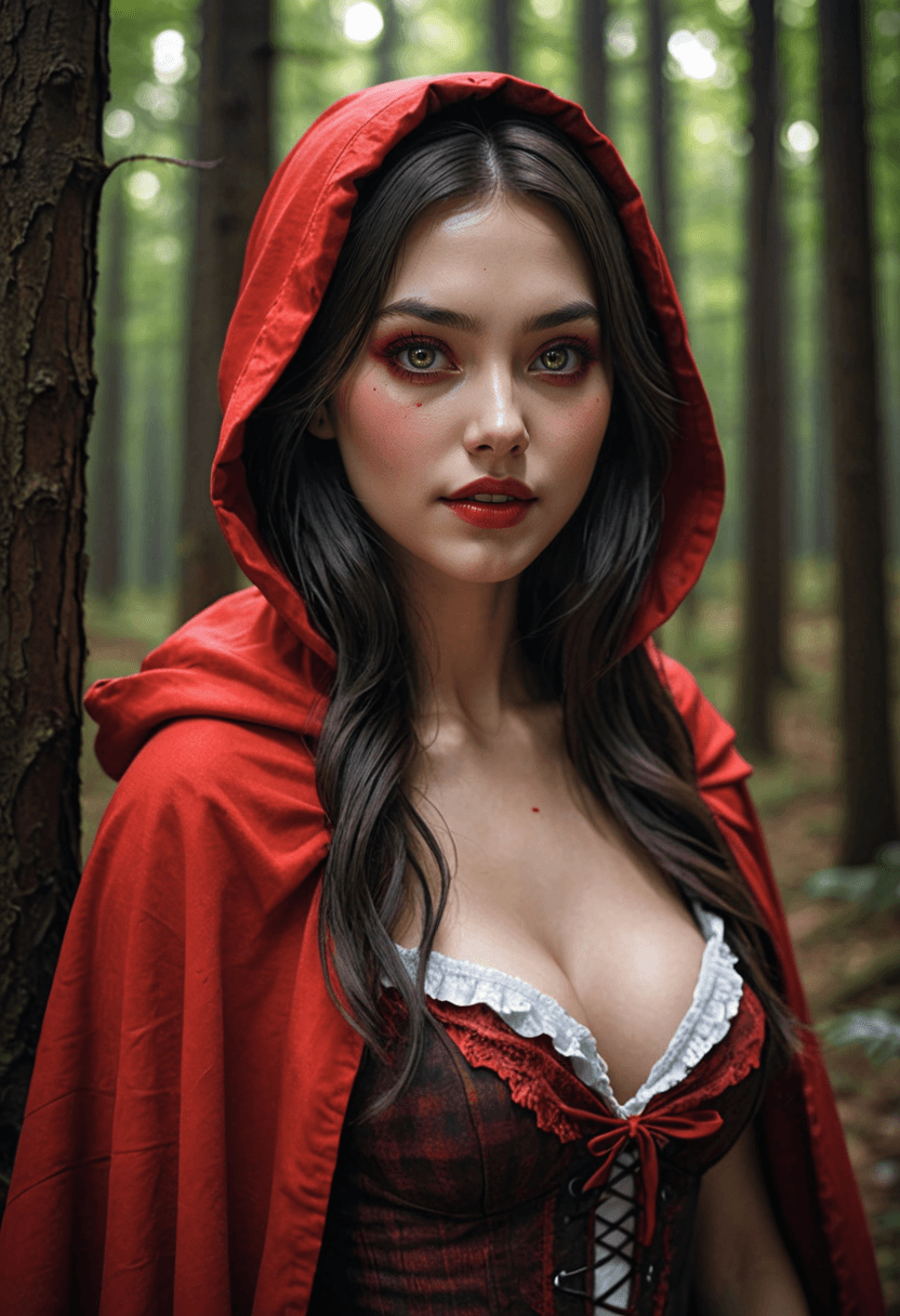 AI generated: Standing in the forestãHair flowã ((highest qualityãmasterpieceã8kãBest image qualityãUl...