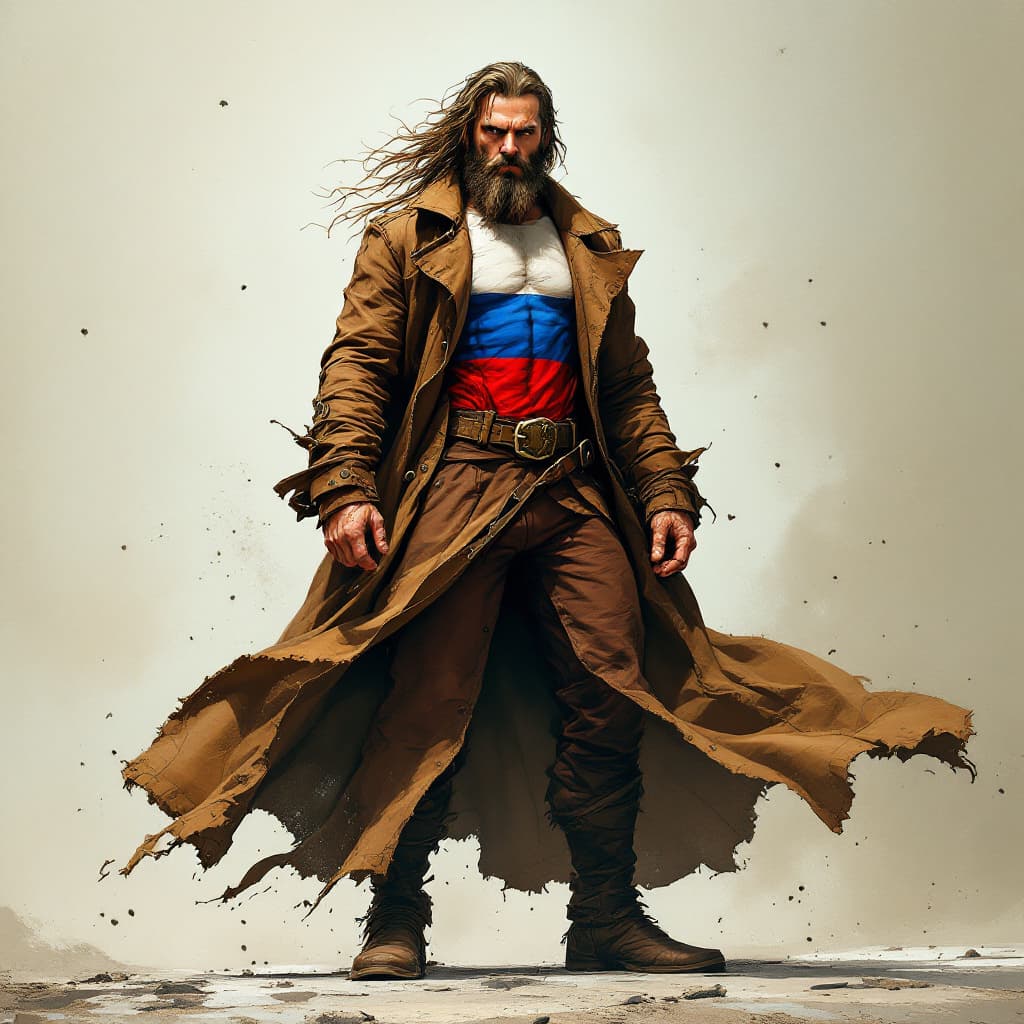AI generated: A slightly low-angle, full-body ultra-detailed illustration of a superhero standing powerfully on a ...