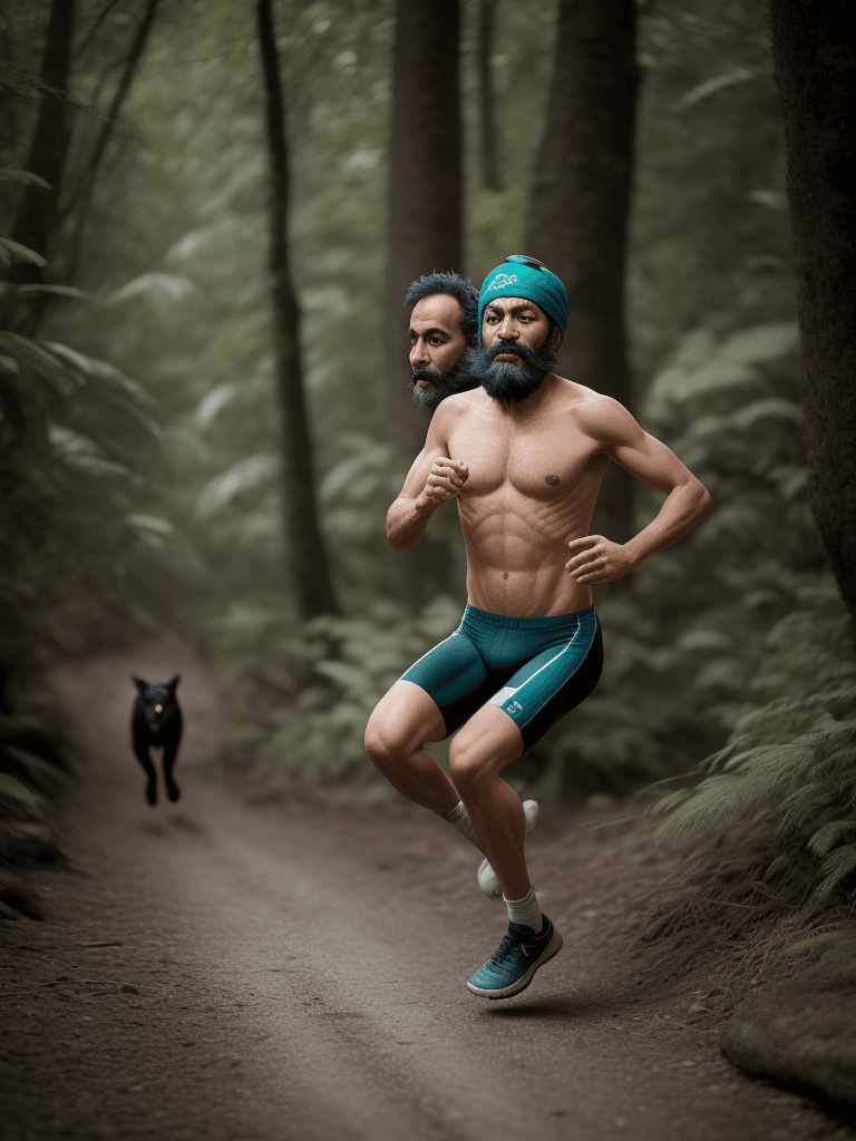 AI generated: oso cariñoso corriendo por el bosque  Fujifilm X-T4, Sony FE 85mm f/1. 4 GM --ar 4:5 --q 2 --s 750 -...