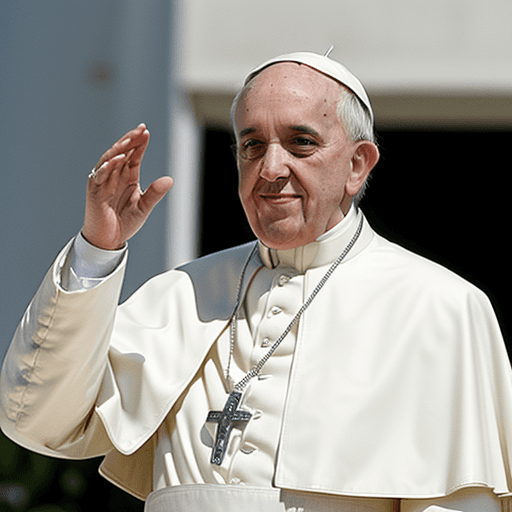 AI generated: Pope Francis in 80s Miami Style --ar 9:16
