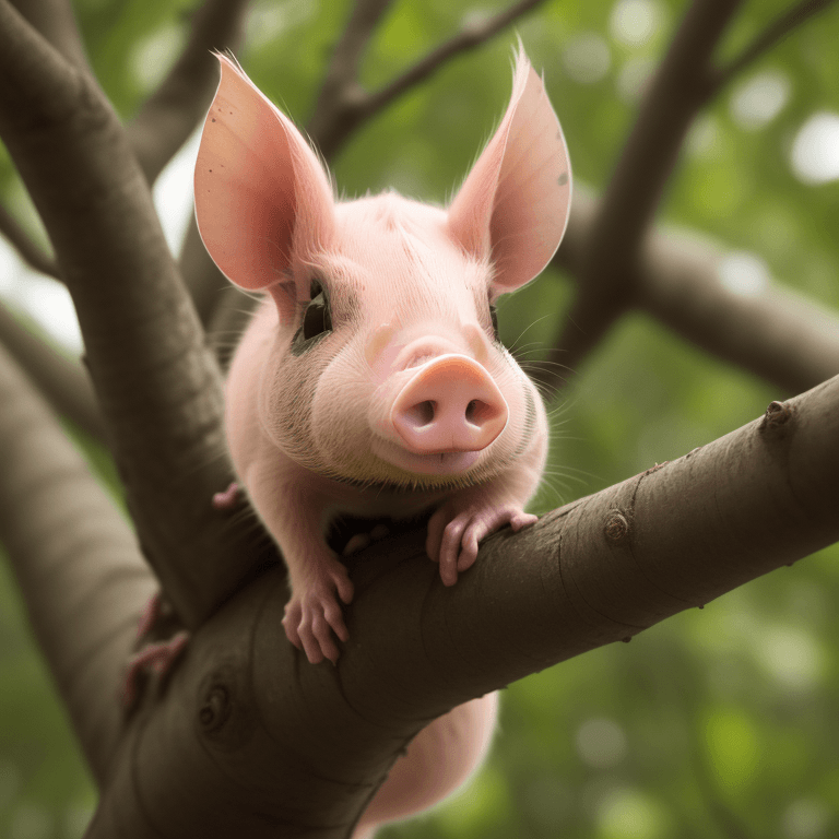 AI generated: Photo of a (squirell: pig: 0.5)