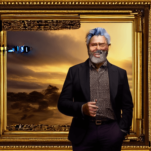 AI generated: Masterpiece, highest quality, 8k, hdr, RAW digital establishing shot of a average Guernsey man stand...