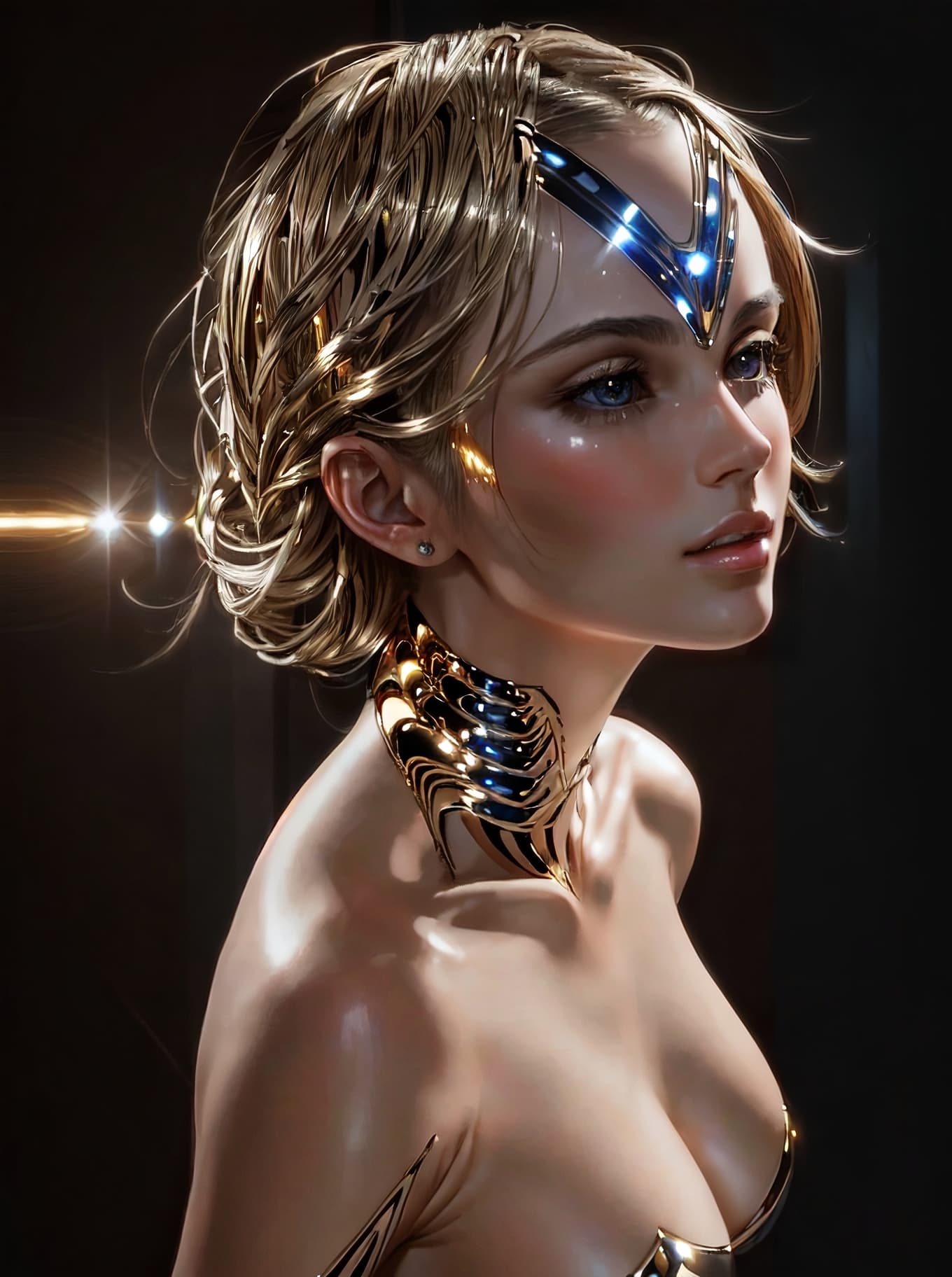 AI generated: masterpiece, best quality, 8k, ultrarealistic aesthetic artistic photo of beautiful nude woman, (wom...