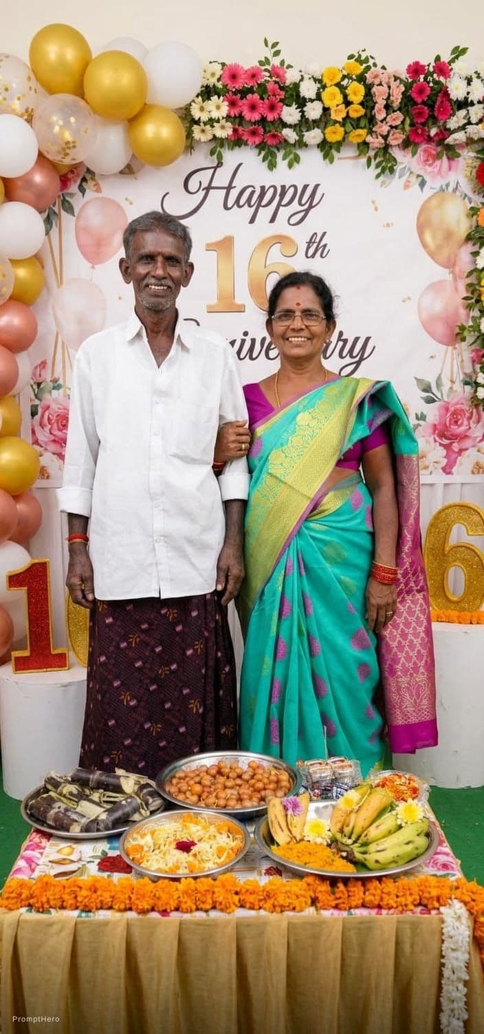 AI generated: Happy Anniversary celebrating 16 
year