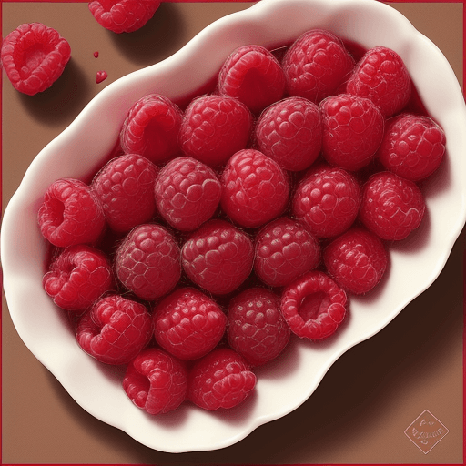AI generated: raspberries with chocolate