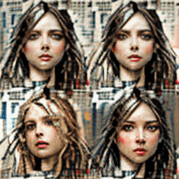 AI generated: a collage of women's faces in mosaic, in the style of andrew atroshenko, peter gric --ar 73:109 --st...